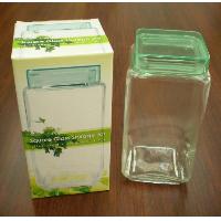 Square Glass Storage Jar